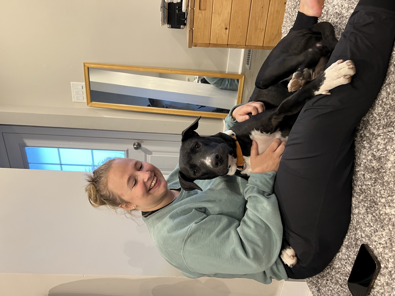 Foster family with their foster dog